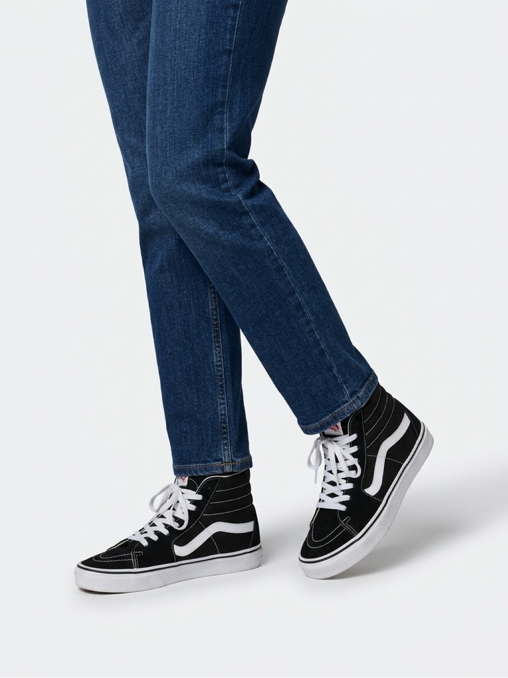 Vans Kids Black and White High-Top Skate Sneakers